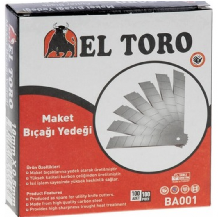 100 Adet Maket Bıçağı Yedek